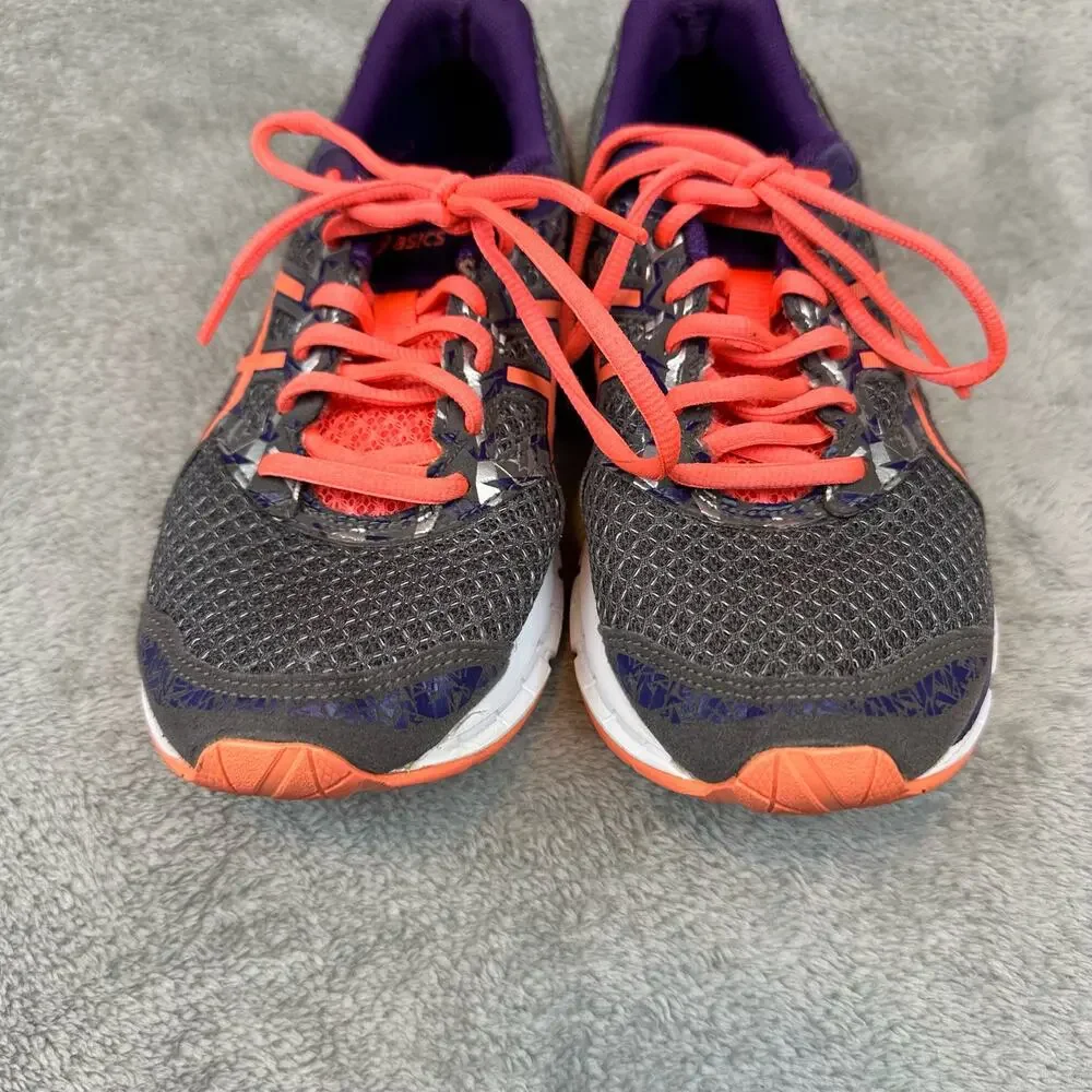 Asics‎ Gel-Excite 4 Womens 9 Grey Purple Coral Running Shoes Sneakers T6E8N